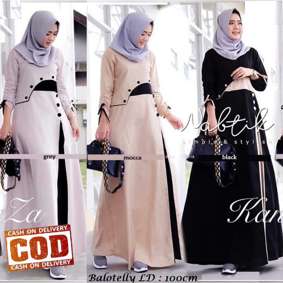 Promo Kanza dress maxi Baju Muslim gamis panjang