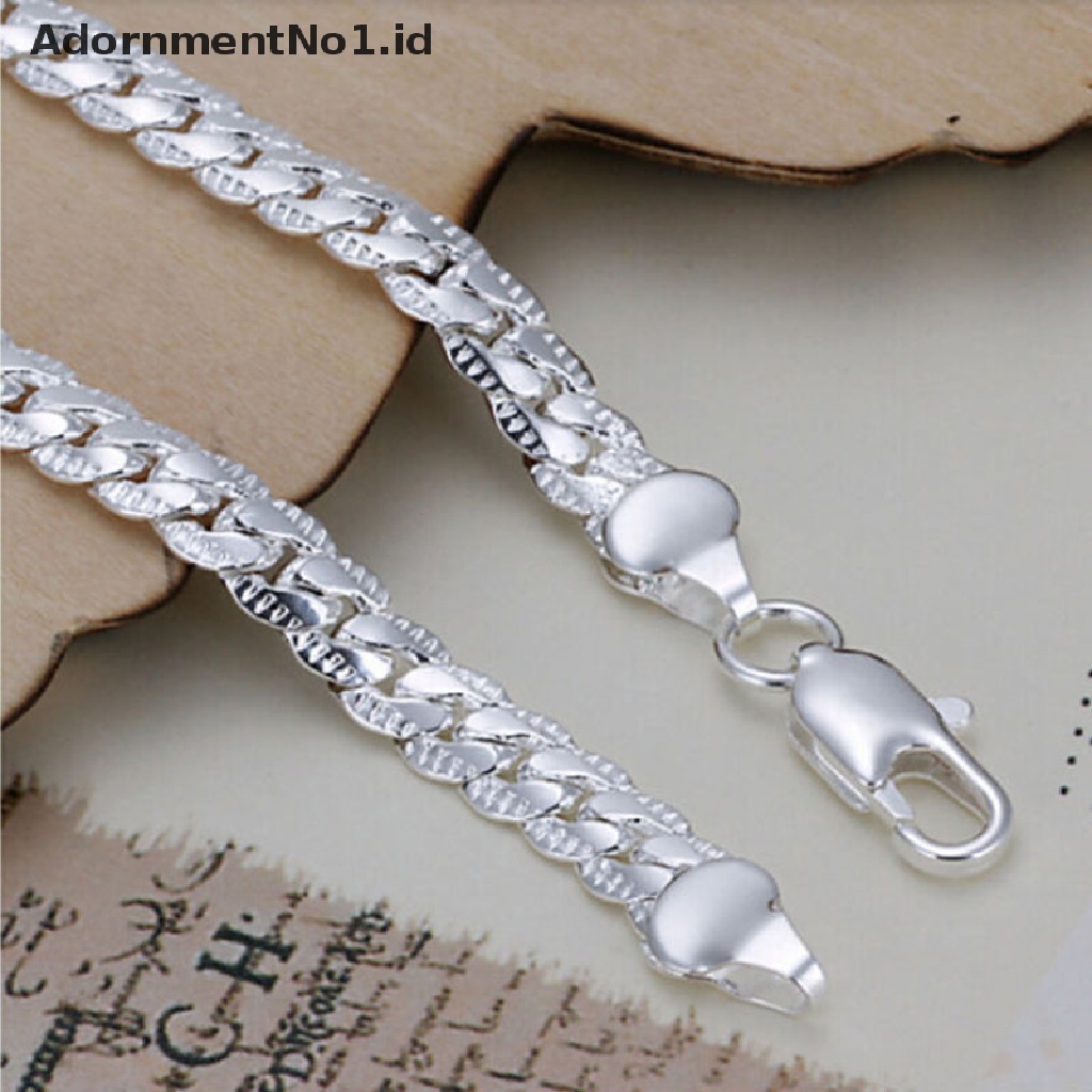 (AdornmentNo1) Gelang Rantai Ular Lapis Silver Lebar 5mm Untuk Pria