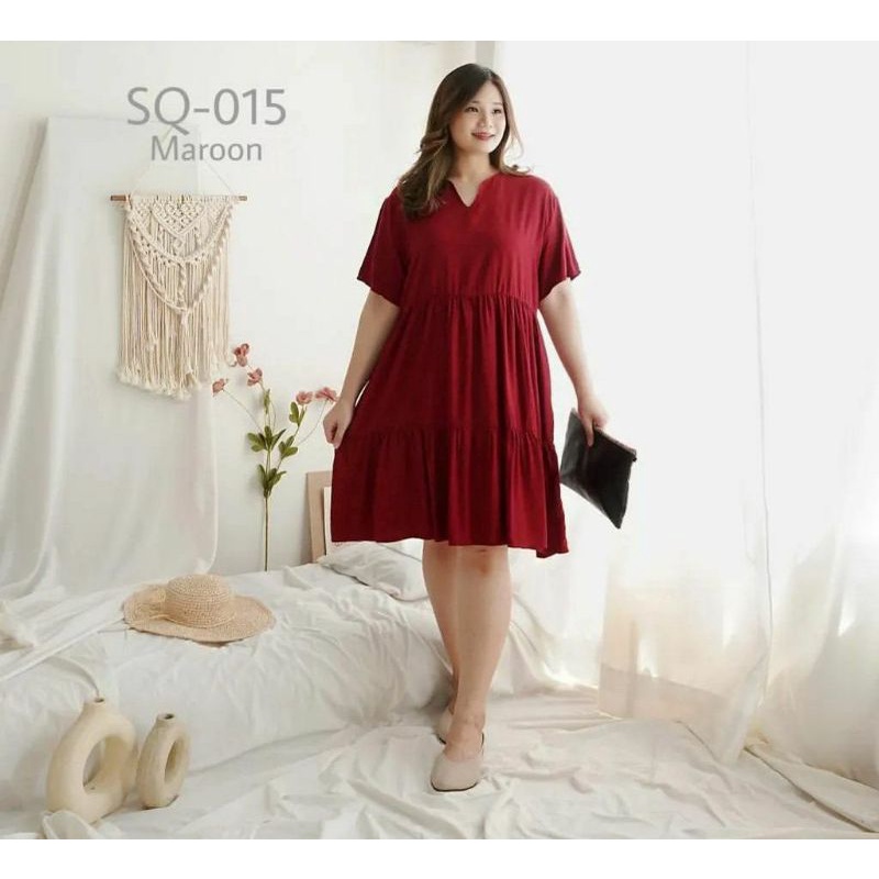 Sandra Dres Jumbo Dress Jumbo Wanita | Dress Big Size| Dress Korea Korea Style | Plus