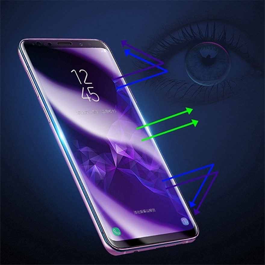 【Ready Stock】Screen Protector For Samsung S20FE A42 M51 A21s A71 A51 A70 A50 A50s A30s A30 A20 S20 S10 S9 S8 Plus S10e Note 10 Plus Note 9 8 Purple Light Hydrogel Film Soft Film Full Cover Screen Protective Film