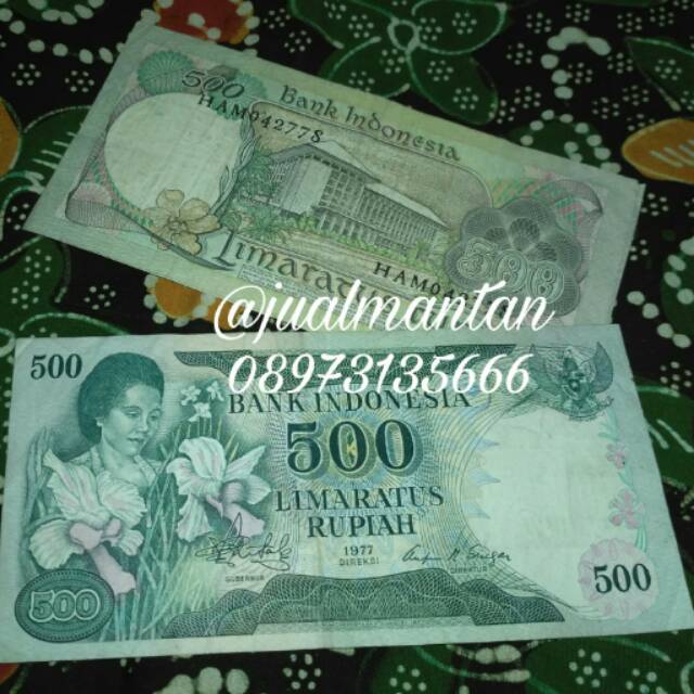 Uang Kuno 500 rupiah 1977 Konde