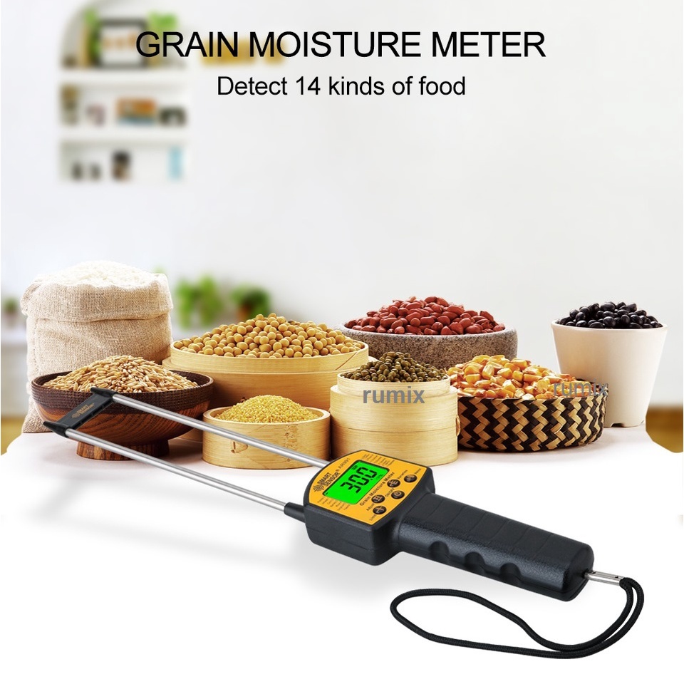 Grain Moisture Meter Pengukur Kadar Air AR991 Alat Kelembaban Kacang Gandum Jagung Beras Biji Bijian