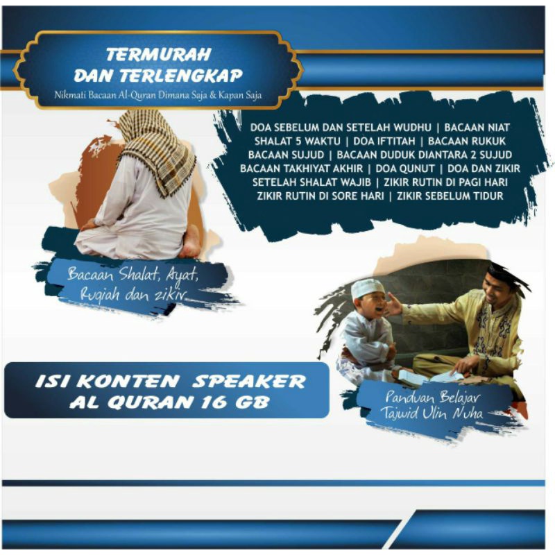 MEMORY CHIP 16GB SPEAKER ALQURAN+ BUKU PANDUAN