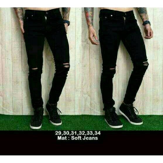 Celana Jeans sobek-sobek | Celana Jeans Robek Pria Keren | Robek-Robek