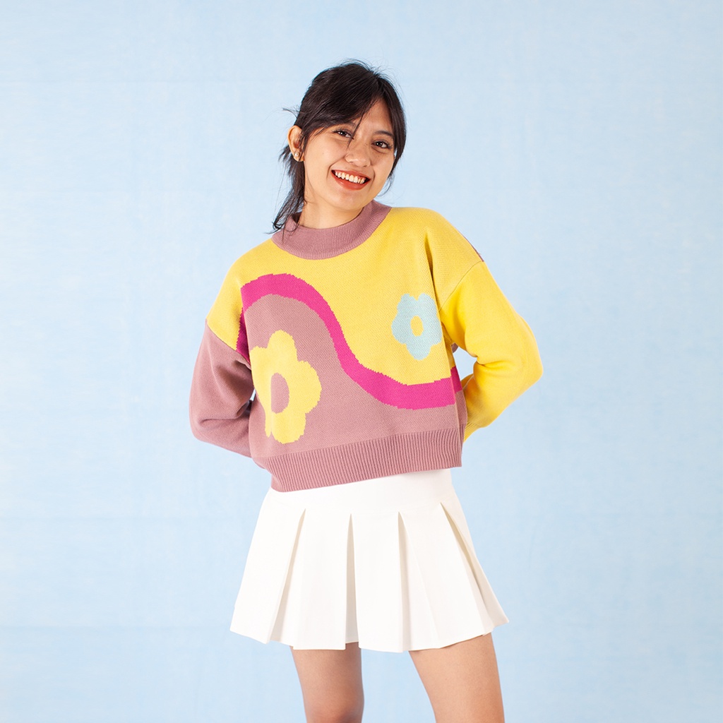 Yesyou Daisy Yellow Punch Knitwear