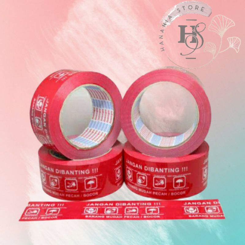 

Lakban/Solatip/Solasi/Selotip FRAGILE MERAH