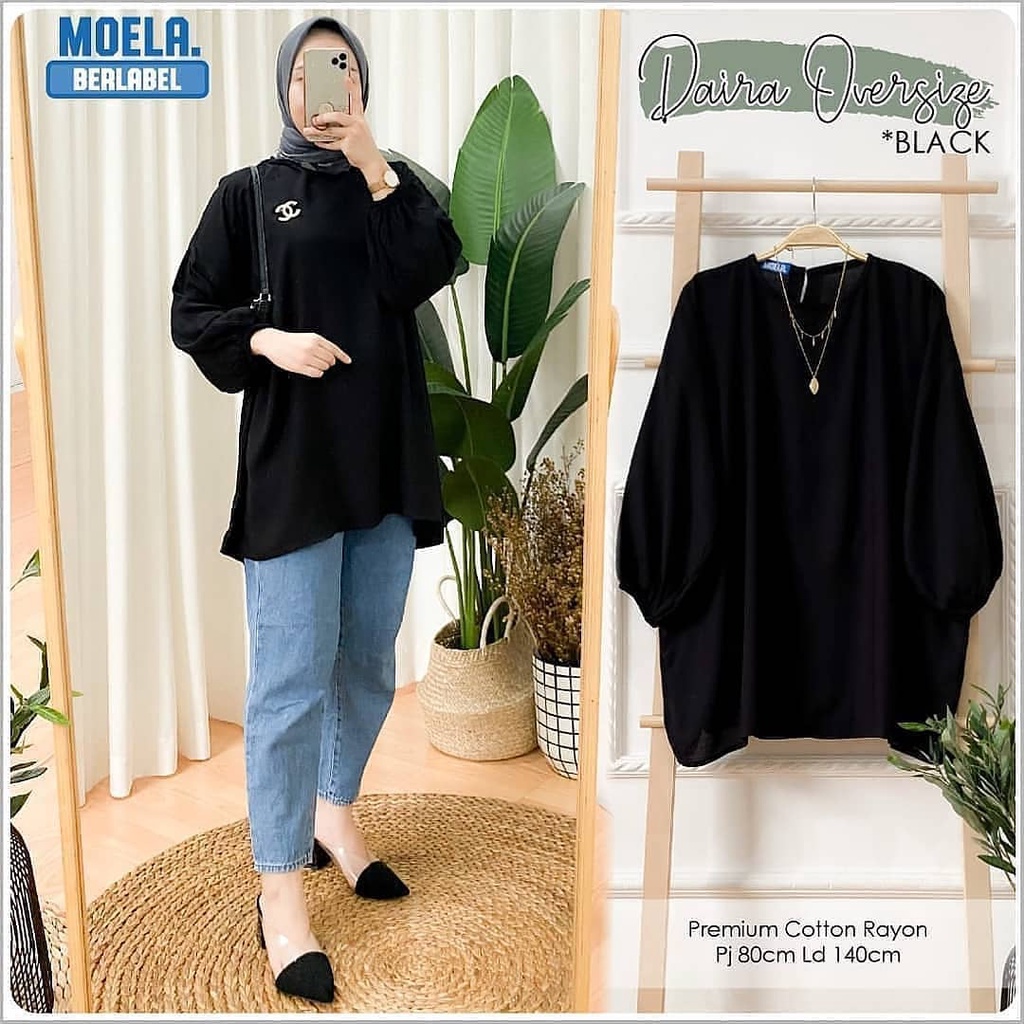 Blouse Jumbo Oversize XXL / Daira Blouse / Baju Atasan Wanita Muslim Big Size LD 140 Murah Kekinian