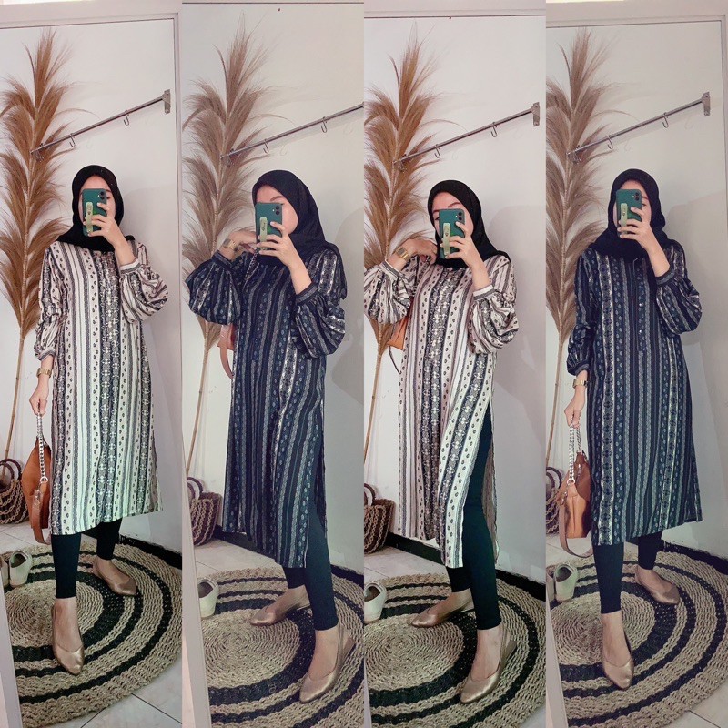 long tunik belah etnik