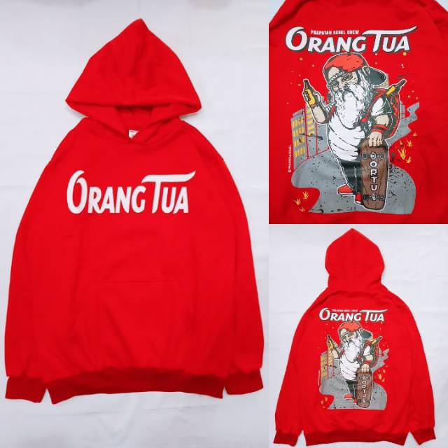 Switer Hoodie Orang Tua Original Prapatan Rebel/Size L