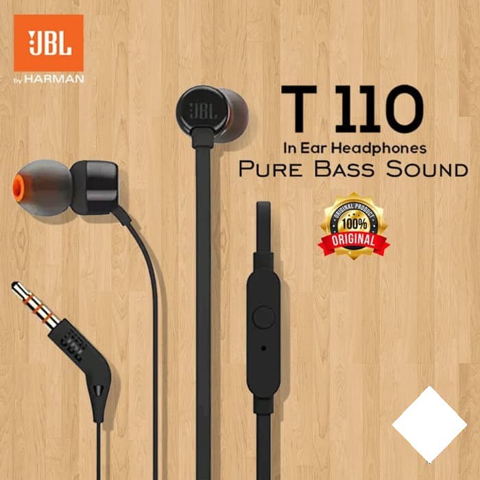 Headset Earphone Handfree JBL T110 By Harman Kardon For XIaoMi Samsung Oppo Vivo Lenovo