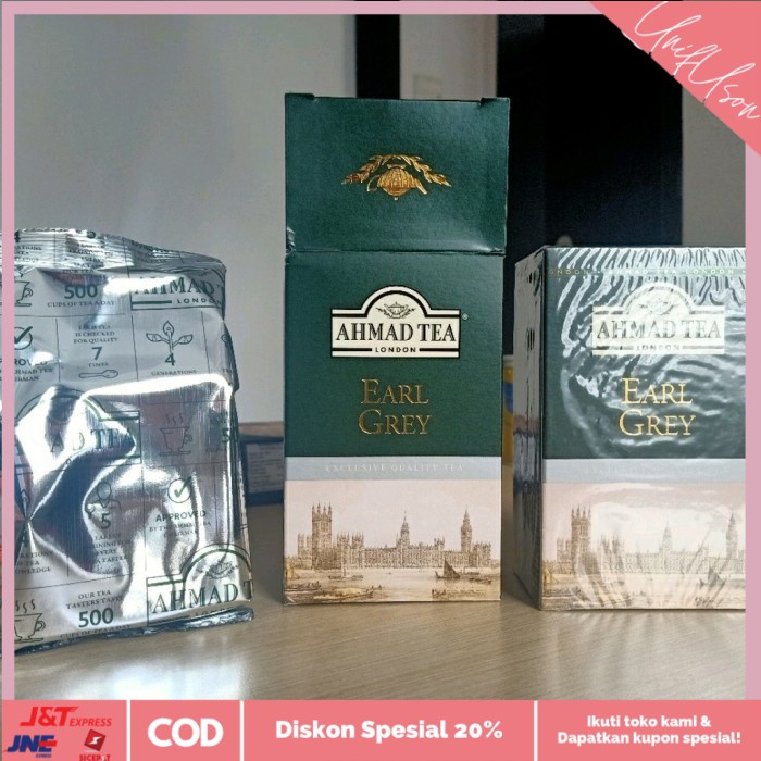 

⭐COD⭐ Ahmad Tea London Earl Grey Selection 20 Bags Teh Celup Bergamot Aroma