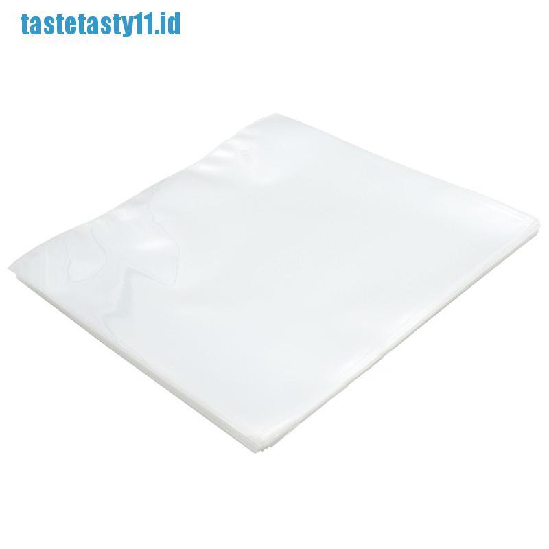 (Tay) 50pcs Sleeve Luar Bahan Pvc Tebal Resealable Untuk Record Player Lp 10 &quot;7&quot; 12 &quot;