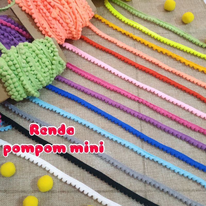 Renda Pompom Mini (per Yard)