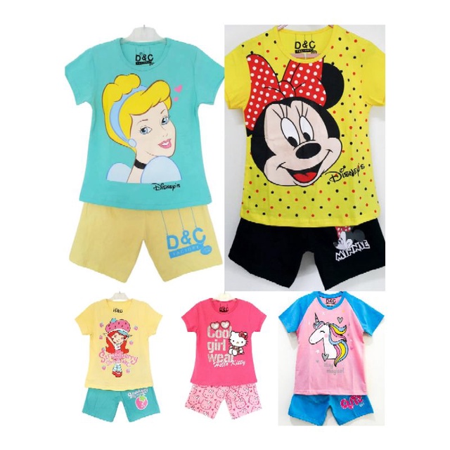 BAJU ANAK PEREMPUAN / KAOS ANAK PEREMPUAN SETELAN DNC 1-10 TAHUN