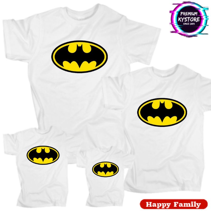 kaos anak batman edisi famili cotton combad 30s S,M,L,XL,XXL - Kystore