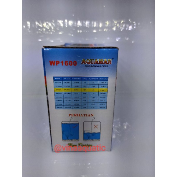 POMPA CELUP AQUARIUM AQUAMAN WP-1600 POWER HEAD WP 1600 LOW WATT MURAH