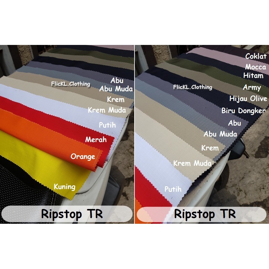 Bahan Kain Ripstop TR Katun Cotton Celana Baju Kemeja Seragam PNS Pemerintah Rollan