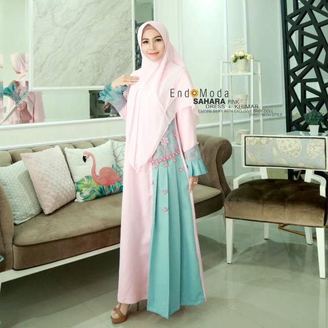 GAMIS SET HIJAB SAHARA BY ENDOMODA ORI