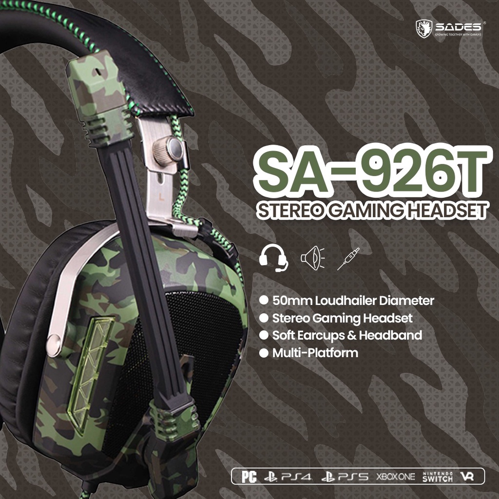 Sades SA-926T CAMO / SA-926 T CAMO - Gaming Headset