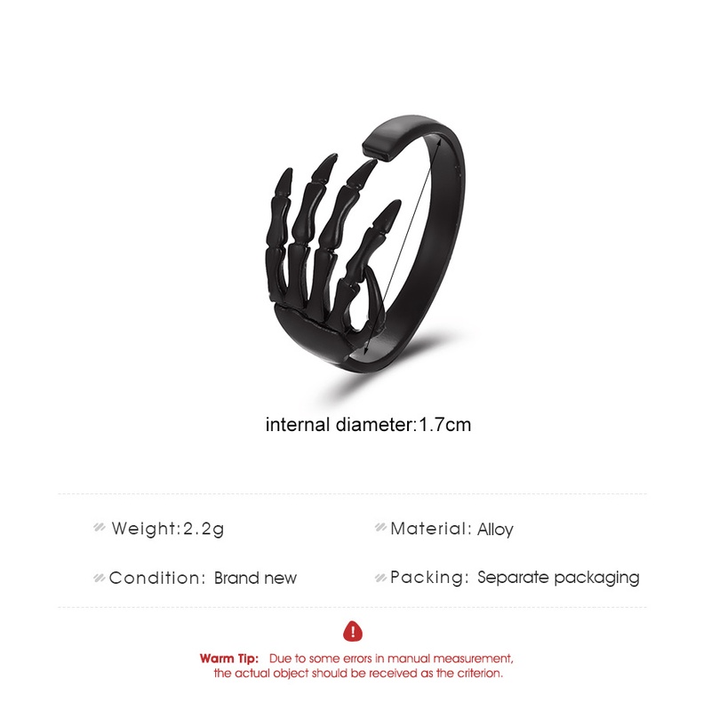 Cincin Model Terbuka adjustable Gaya Retro punk gothic Untuk Wanita