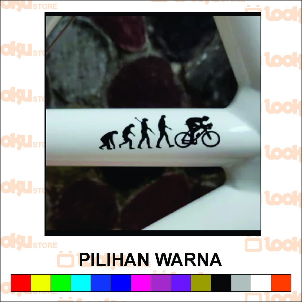Stiker evolusi sepeda sepeda lipat foldingbike MTB roadbike