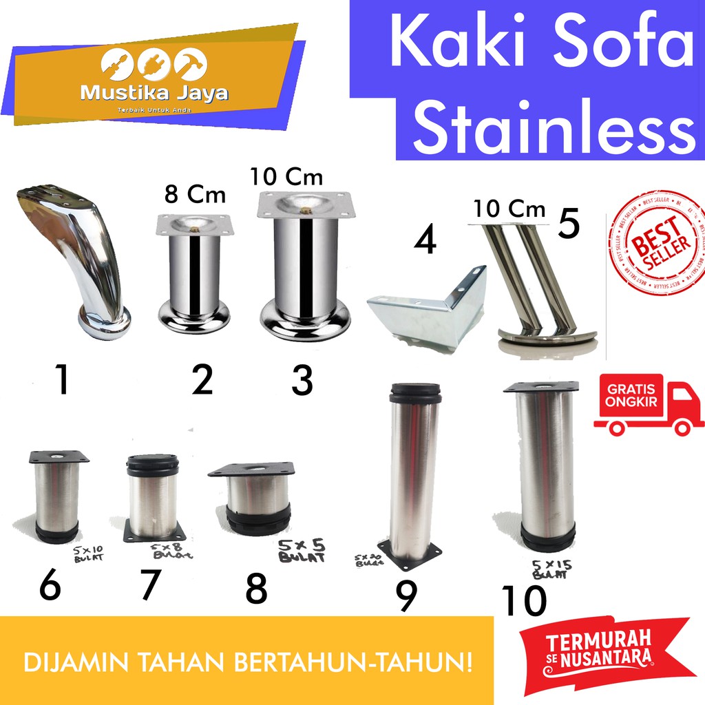 Kaki Sofa Stainless Kaki Sofa Tabung Kaki Lemari Kaki Furniture Kaki Sofa Kayu Kaki Baby Gajah