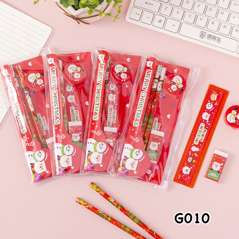 

G010 | ALAT TULIS LENGKAP EDISI NATAL | GIFT SET | 6 in 1