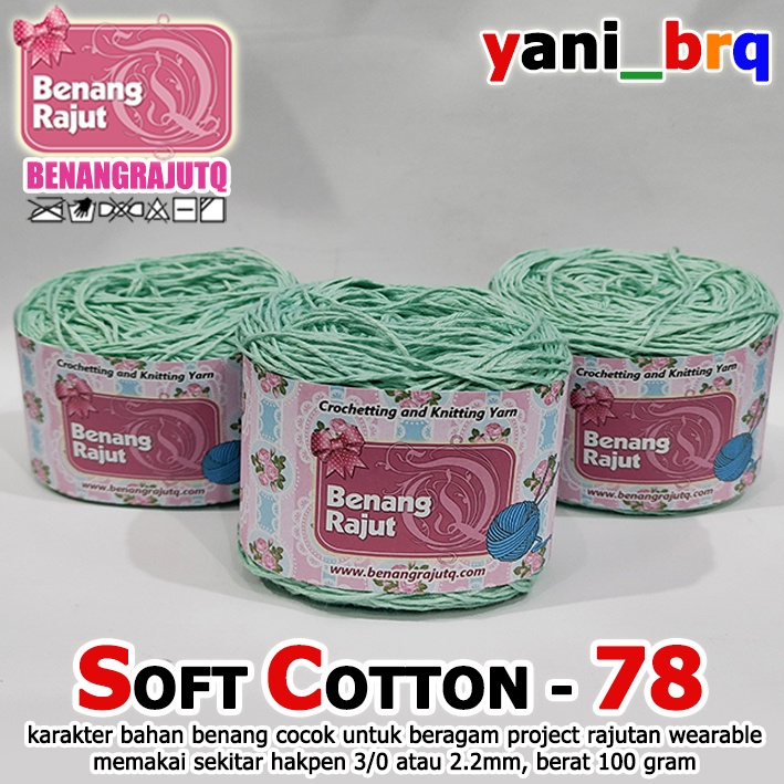 SOFT KATUN BALI SC 78 MINT yani_brq TOKO BENANG RAJUT Q