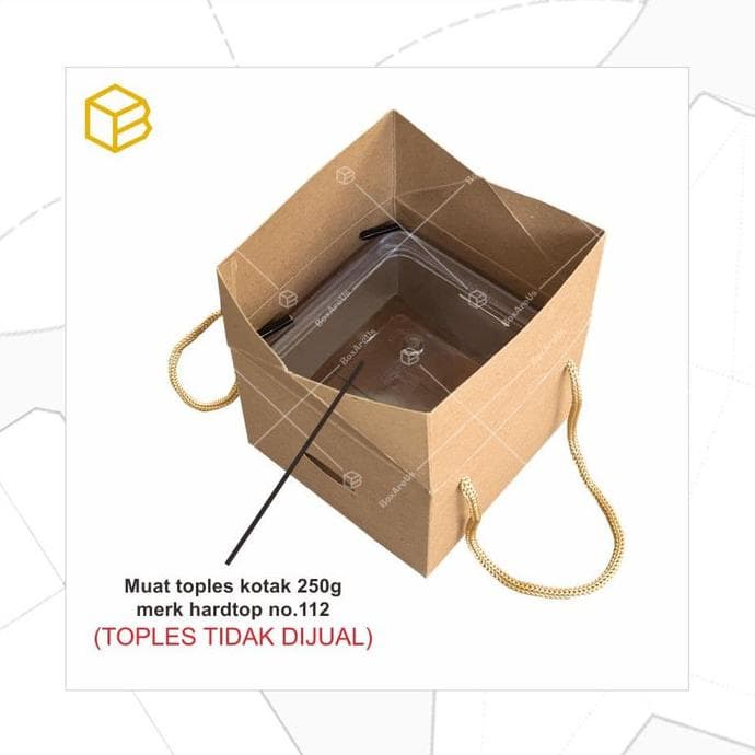

(TERLARIS) PROMO PAPER BAG KANTONG TAS PAPERBAG KEMASAN CAKE TOPLES BAG 11CM -