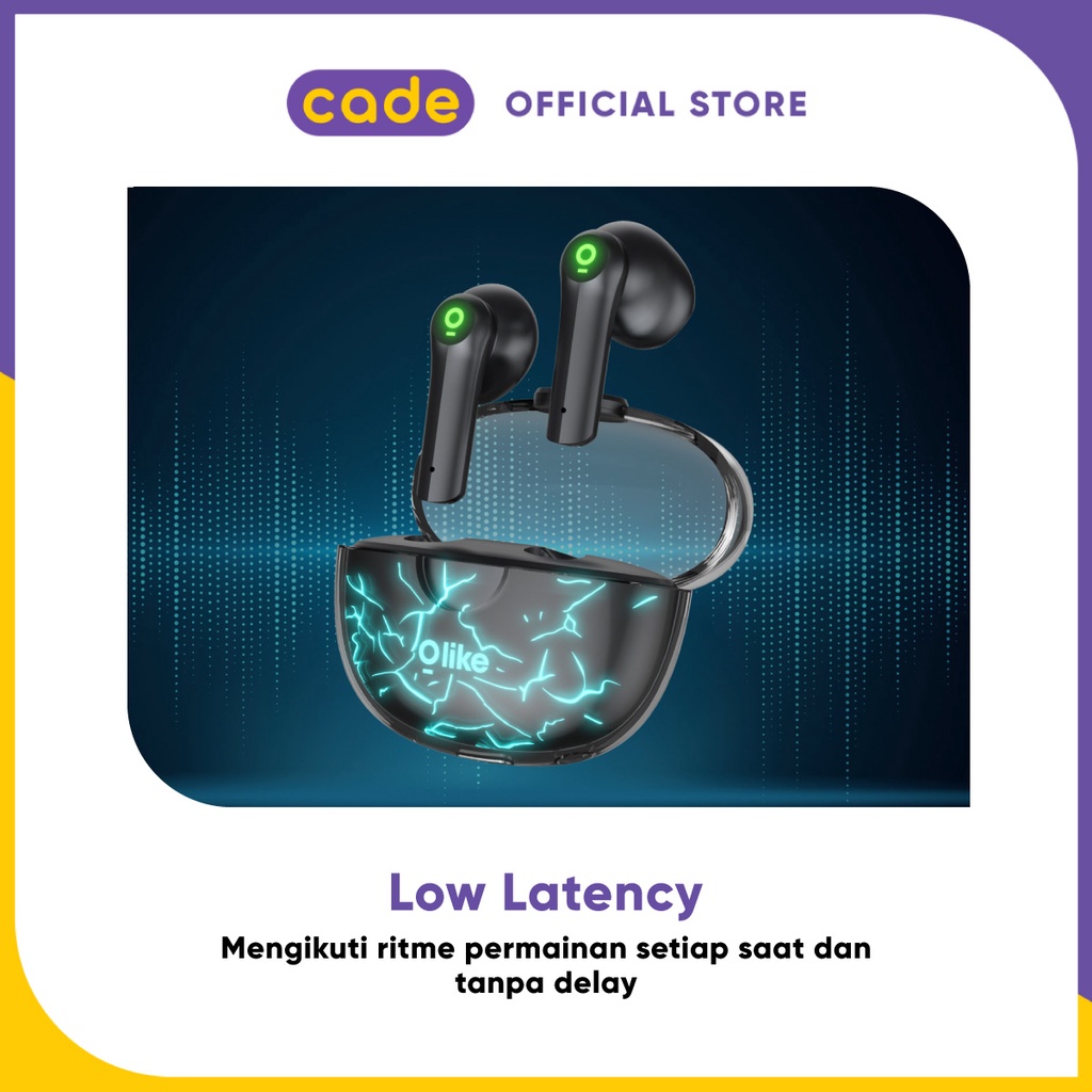Olike Hero Bolt TWS Pro Gaming Bluetooth Headset Cool Lighting Low Latency 40ms Stereo Sound Effect Garansi Resmi 6 Bulan - CADE Official Accessories OH-T1H-5