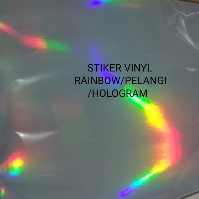 

STICKER vinyl inkjet RAINBOW/HOLOGRAM A4 isi 20 lembar WATERPROOF CUCI GUDANG