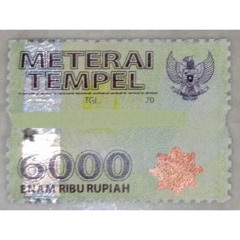 

Materai 6000