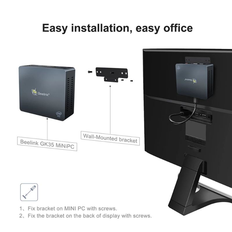 Mini PC Beelink GK35 4/64GB Intel Apollo Lake N3350 Dual HDMI Windows 10 Pro