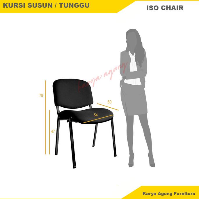 Kursi Susun Ergosit ISO CHAIR - Hitam