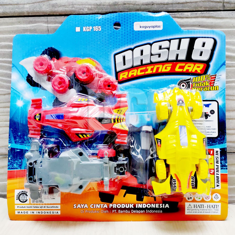 Dash 8 Racing Car Mainan Tamiya isi 2  Pull Back Mobil Balap Formula 4