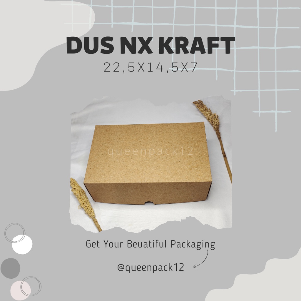 

DUS KRAFT NX 350GSM TANPA LAMINASI | TUTUP PENUH | BOX SNACK | KARDUS JAJAN | KARDUS KUE BASAH