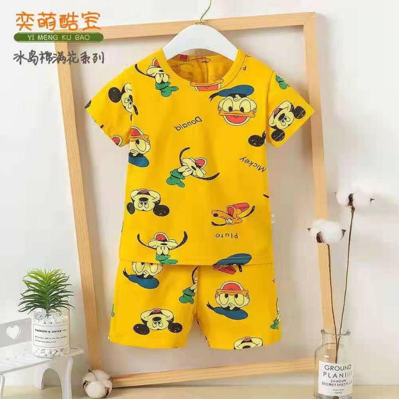 cuci gudang Kubao HP setelan anak cowok import lengan pendek celana pendek Mickey