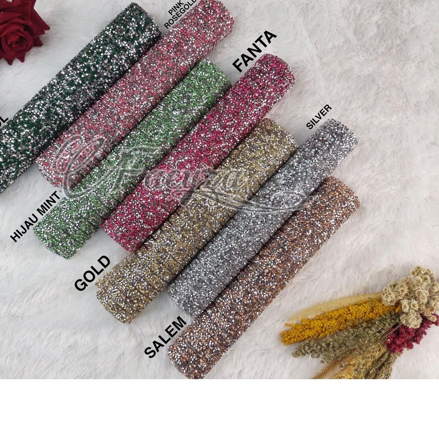 ➱ Payet Tikar Gosok | Payet Diamond Kristal Gosok 22 cm × 40 cm ♙