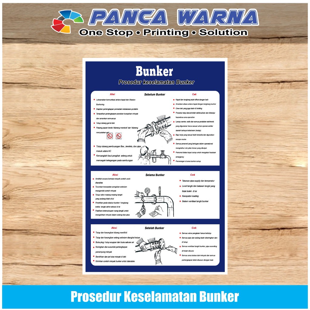 

Stiker Kapal Safety Sign Bunker ISM Code Perkapalan