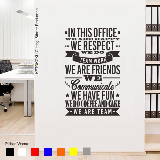 

TERPOPULER Cutting Sticker Quote In This Office 1 Stiker Kantor Rumah Kamar - Hitam sale sale