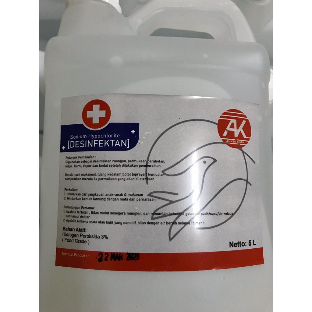 Cairan Desinfektan AK 5 Liter - Food Grade