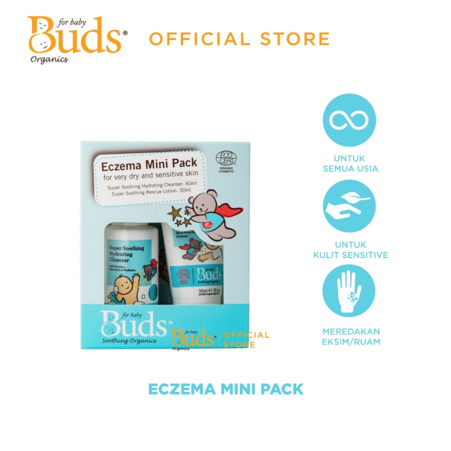 Buds Soothing Organics Eczema Mini Pack | Kulit Sensitif Iritasi