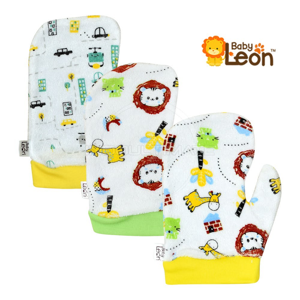 Waslap Handuk Bayi Jari BABY LEON Waslap Tangan Mandi Anak Bayi COTTON WL-05 Lap Mandi Bayi