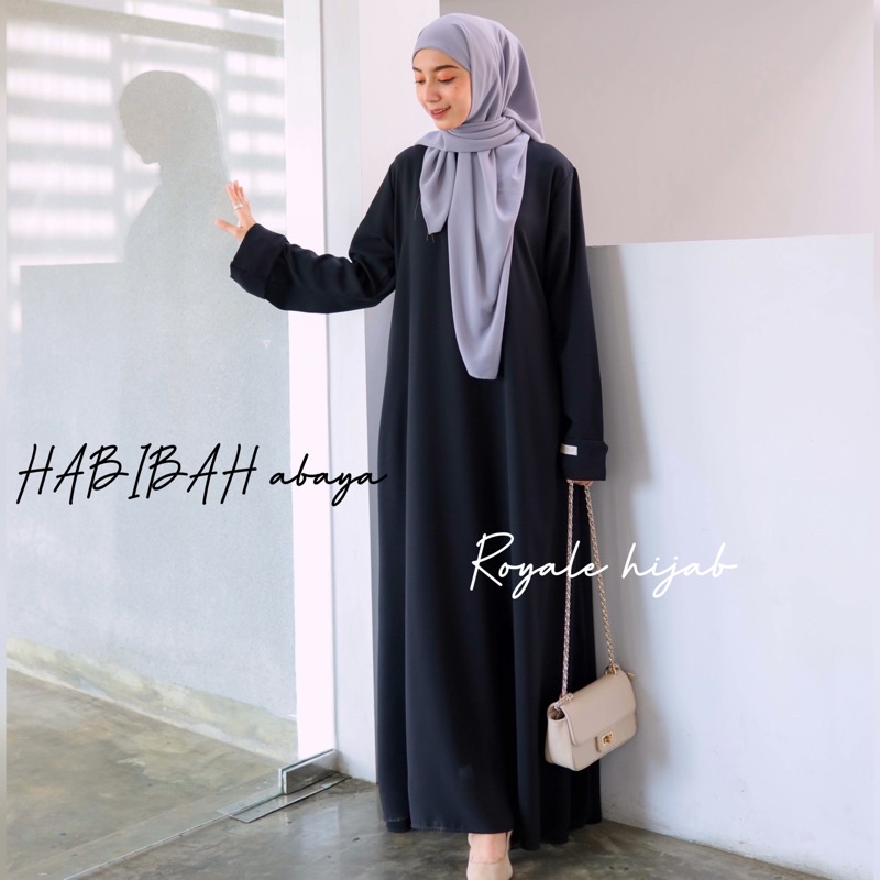 Royale - Habibah abaya polos wolfish premium