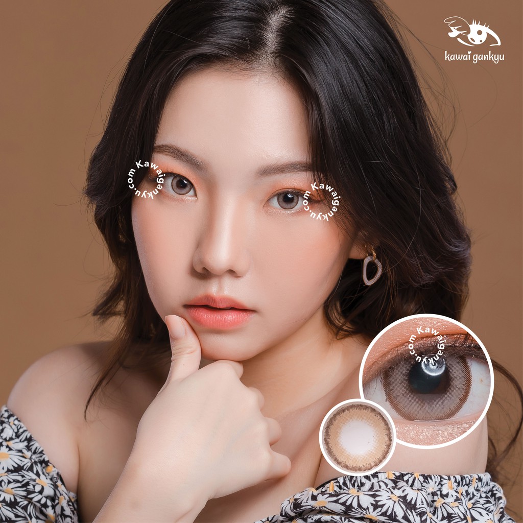 KawaiGankyu Softlens - Princess luna natural almond (1botol)