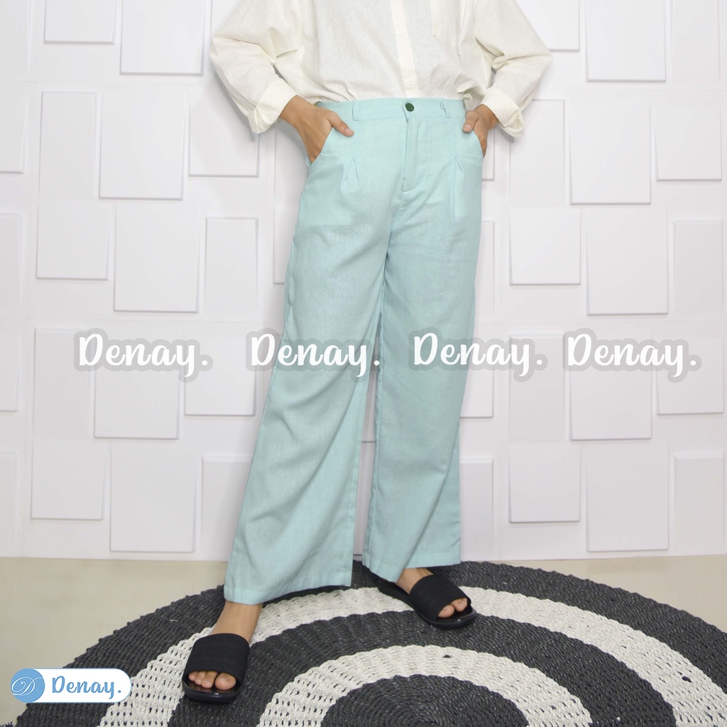 Tokodenay - Kulot Wanita Naomi Linen Import Premium - Fashion Muslim