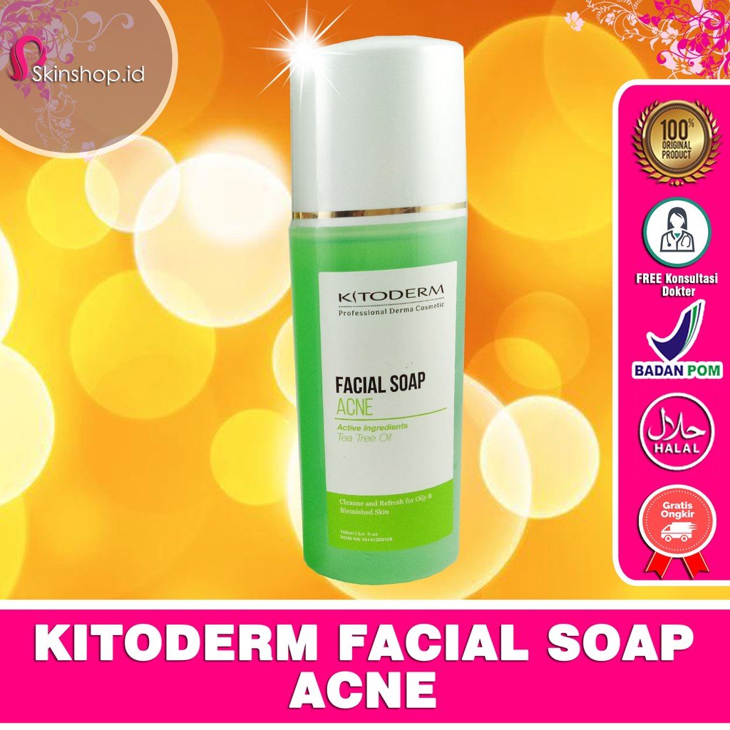 PAKET Kitoderm Premium Free Acne Original / Paket Anti Jerawat Wajah Berminyak isi 5 BPOM Aman