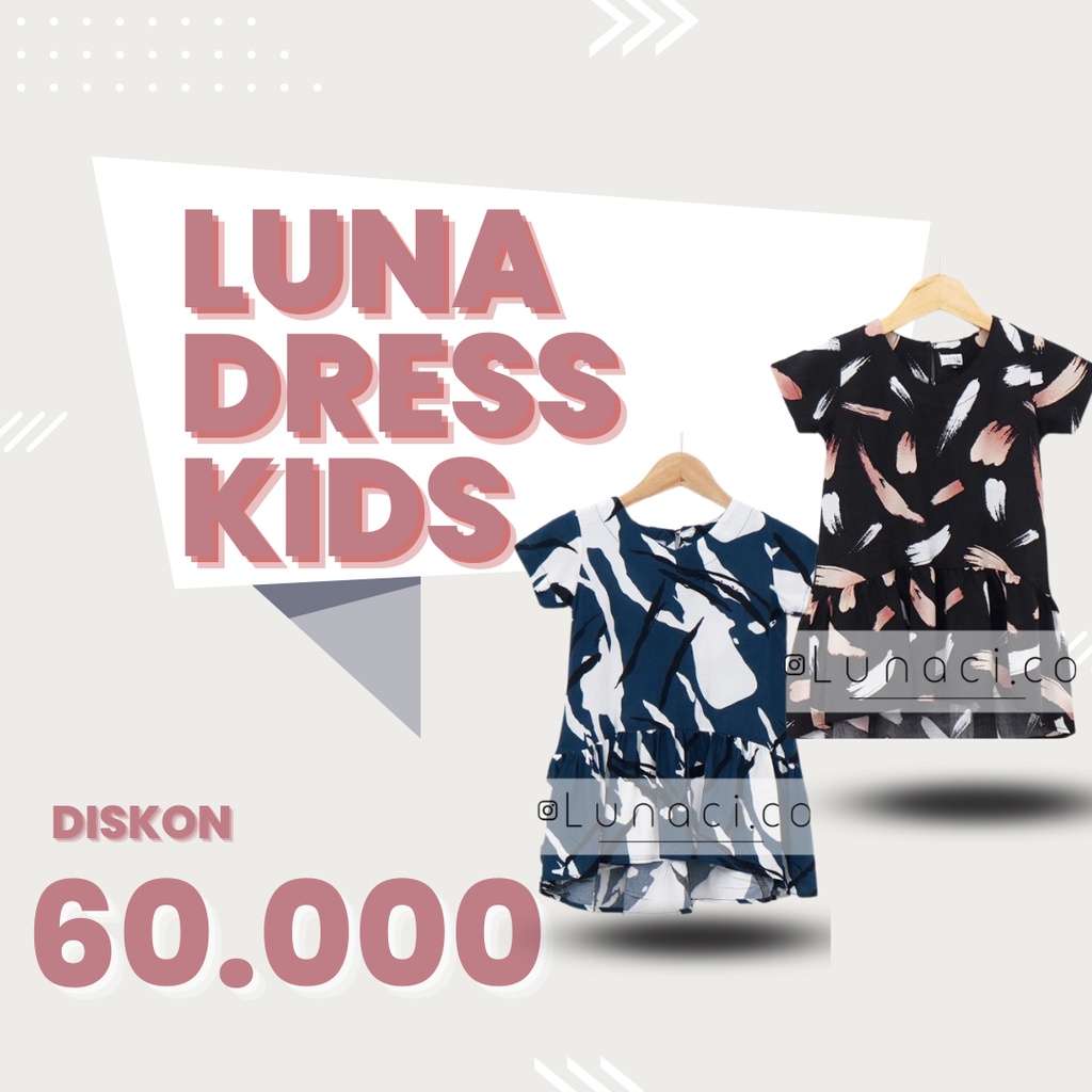 LUNA DRESS KIDS | DASTER ANAK MOTIF - LUNACI