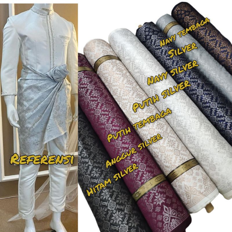 kain songket meteran,songket semi palembang,songket mesin,bahan songket tenun
