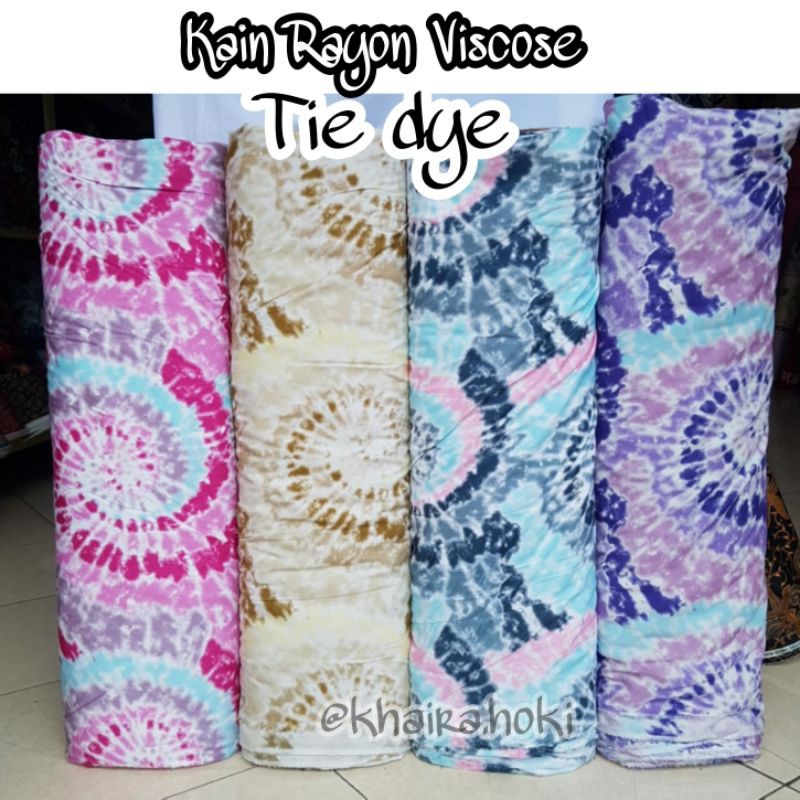 Kain Rayon Viscose tie dye/ kain katun rayon/kain katun viscose